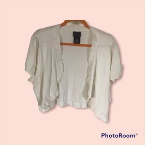 TORRID WHITE SHRUG
